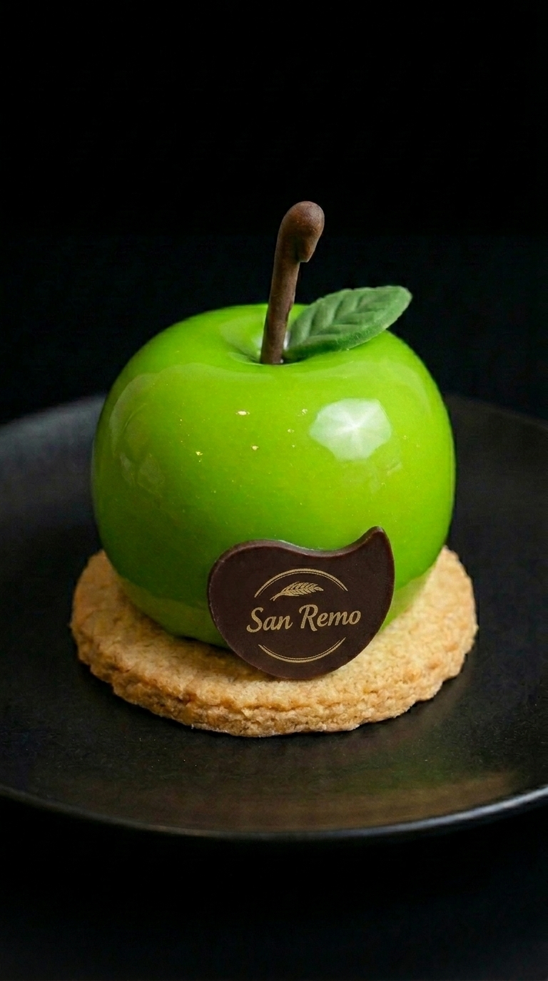 Doce espelhado de maçã da San Remo